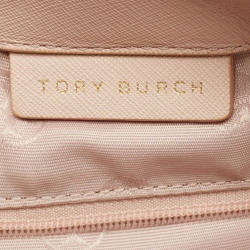 Pre Owned Tory Burch Blush Pink Saffiano Leather Large York Buckle Tote