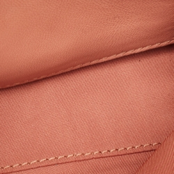 Pre Owned Tory Burch Peach Leather Mini Greer Chain Crossbody Bag