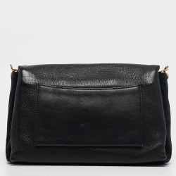 Pre Owned Tory Burch Black Leather and Suede Kira Shoulder Bag 