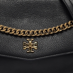 Pre Owned Tory Burch Black Leather and Suede Kira Shoulder Bag 