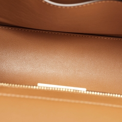 Pre Owned Tory Burch Brown Quilted Leather Fleming Shoulder Bag