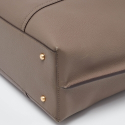 Pre Owned Tory Burch Beige Leather Triple Compartment Perry Tote