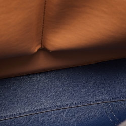 Pre Owned Tory Burch Beige Leather Triple Compartment Perry Tote