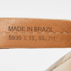 Pre Owned Tory Burch Beige Leather Mini Miller Thong Flat Sandals Size 37