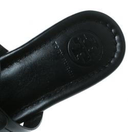 مملوكة مسبقًا صندل بإصبع توري برش فلات ميلر جلد أسود مقاس 38.5