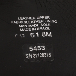 Pre Owned بوت توري برش سويدي أسود وجلد لامع للركبة مقاس 38