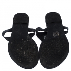 مملوكة مسبقًا حذاء فلات توري برش ميلير جلد أسود مقاس 40