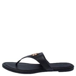 مملوكة مسبقًا حذاء فلات توري برش ميلير جلد أسود مقاس 40