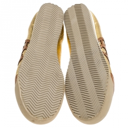 مملوكة مسبقًا حذاء رياضي توري برش مورفي جلد بني/ذهبي مقاس 36.5