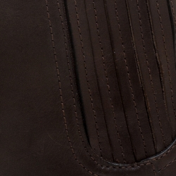 مملوكة مسبقًا بوت للكاحلو توري برش جلد بني داكن شريط مطاطي مقاس 37