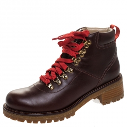 Pre Owned حذاء بوت كاحل توري برش أربطة Gunton Hiking جلد بني مقاس 38.5