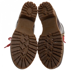 Pre Owned حذاء بوت كاحل توري برش أربطة Gunton Hiking جلد بني مقاس 38.5