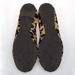 Pre Owned Tory Burch Pony Hair Reva Ballet Flats Size 40.5