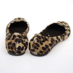 Pre Owned Tory Burch Pony Hair Reva Ballet Flats Size 40.5
