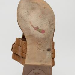 Pre Owned Tory Burch Brown Leather Sandals Size 40