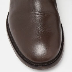 Pre Owned Tory Burch Brown Leather Mid Calf Boots Size 37