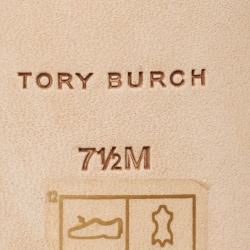 Pre Owned Tory Burch White Patent Leather Slingback Pointed Toe Pumps Size 38