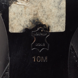 Pre Owned Tory Burch Black Leather Knee Length Boots Size 40.5