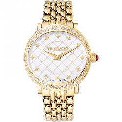 Trussardi White Gold Plated Stainless Steel Thalia Women's Wristwatch 38MM