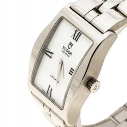 Pre Owned Tudor White Stainless Steel Archeo 30200 Women's Wristwatch 22 mm