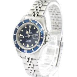 Pre Owned Tudor Blue Stainless Steel Prince Oyster Date 96090 Women's Wristwatch 27MM
