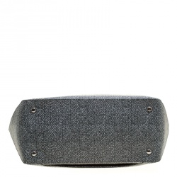 Pre Owned Tumi Grey Canvas Coated and Leather Trim Tote