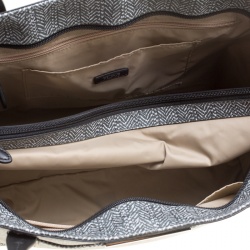 Pre Owned Tumi Grey Canvas Coated and Leather Trim Tote