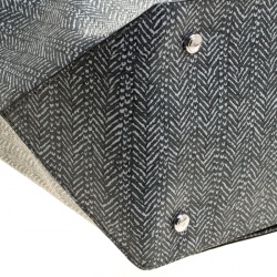 Pre Owned Tumi Grey Canvas Coated and Leather Trim Tote