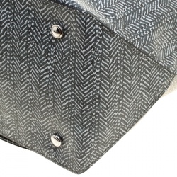 Pre Owned Tumi Grey Canvas Coated and Leather Trim Tote