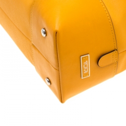 Pre Owned Tumi Mustard Leather Turin Tote