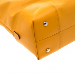 Pre Owned Tumi Mustard Leather Turin Tote