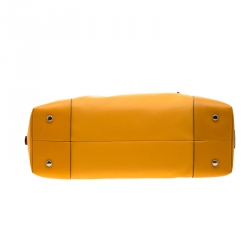 Pre Owned Tumi Mustard Leather Turin Tote