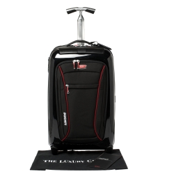 Pre Owned Tumi Black/Red Nylon Hardcase Ducati Evoluzione International Carry On Luggage