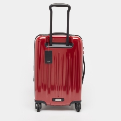TUMI Red 4 Wheeled V4 International Expandable Carry On Luggage