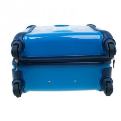 Pre Owned Tumi Blue Plastic "Are We There Yet?" Continental Carry On Trolley