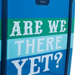 Pre Owned Tumi Blue Plastic "Are We There Yet?" Continental Carry On Trolley