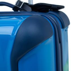 Pre Owned Tumi Blue Plastic "Are We There Yet?" Continental Carry On Trolley