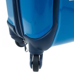 Pre Owned Tumi Blue Plastic "Are We There Yet?" Continental Carry On Trolley