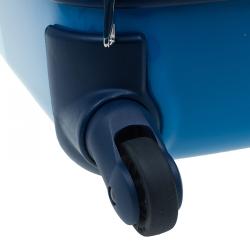 Pre Owned Tumi Blue Plastic "Are We There Yet?" Continental Carry On Trolley
