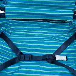 Pre Owned Tumi Blue Plastic "Are We There Yet?" Continental Carry On Trolley