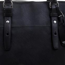 Pre Owned Tumi Black Leather Villa Nivelle Business Satchel