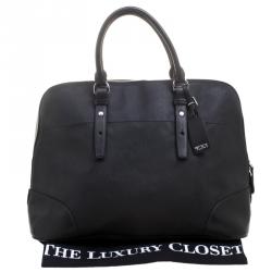 Pre Owned Tumi Black Leather Villa Nivelle Business Satchel