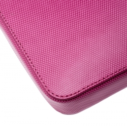 Tumi Pink Leather Slim Zip Crossbody Bag