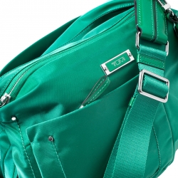 Pre Owned Tumi Green Nylon Sumatra Crossbody Bag