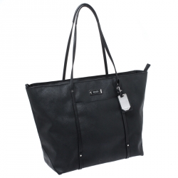 Pre Owned TUMI Black Leather Voyageur Tote