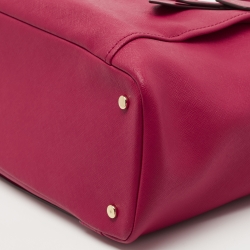 Pre Owned TUMI Pink Saffiano Leather Varek Park Tote