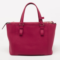 Pre Owned TUMI Pink Saffiano Leather Varek Park Tote