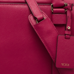 Pre Owned TUMI Pink Saffiano Leather Varek Park Tote