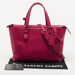 Pre Owned TUMI Pink Saffiano Leather Varek Park Tote