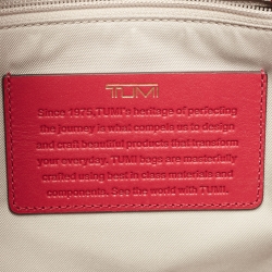 Pre Owned TUMI Pink Saffiano Leather Varek Park Tote